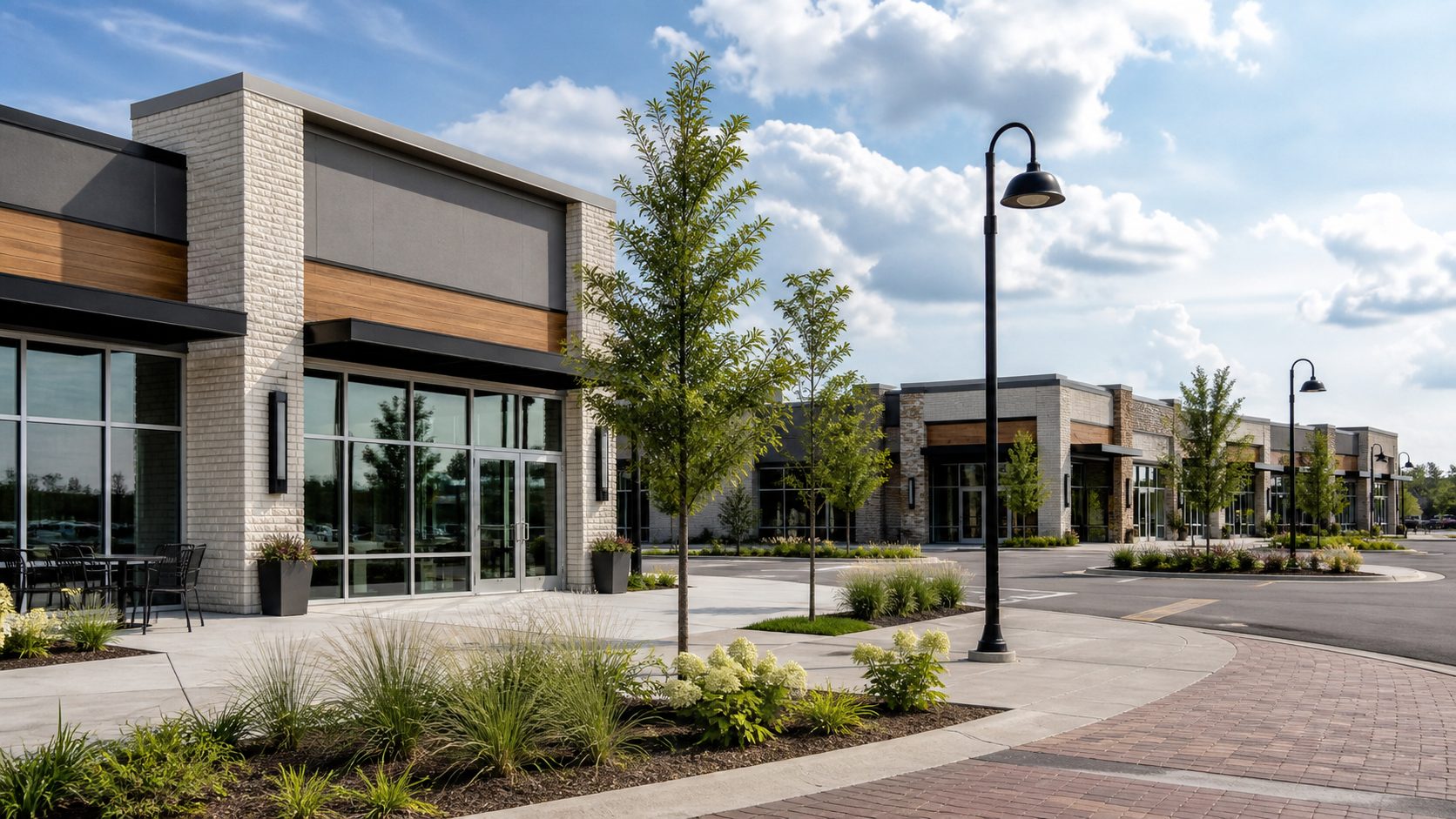 Illustrative contemporary retail development